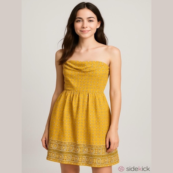 Anthropologie Girls From Savoy Women’s Paisley Bandana Strapless Dress Sz 6 - Picture 1 of 7